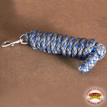 Horse Riding Poly Roping Lead Rope Fuchsia 1/4X 8 Ft Snaps Hilason